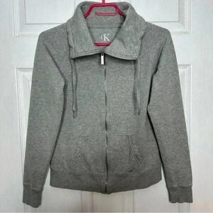 Calvin Klein Sweatshirt Full  Zip Grey Size Small